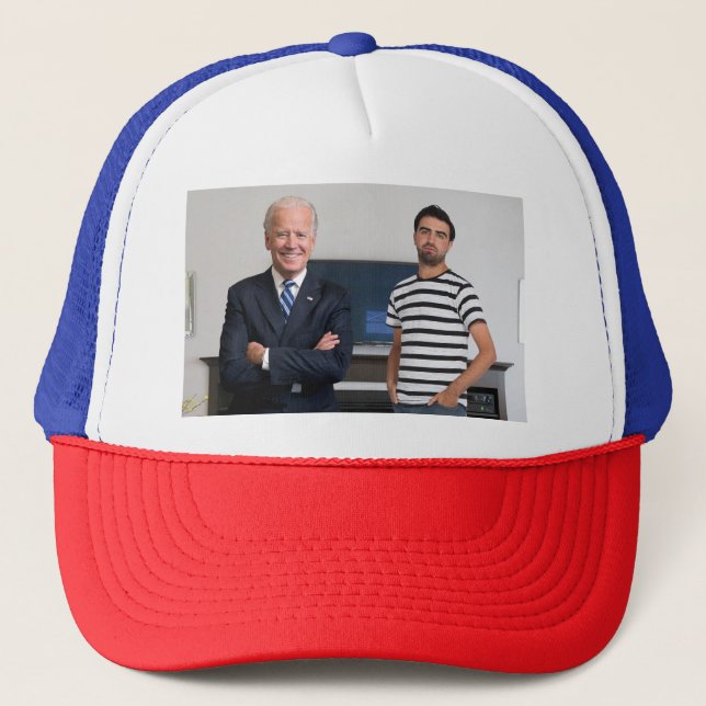 Sie treffen Präsident Joe Biden | Foto hinzufügen Truckerkappe (Vorderseite)