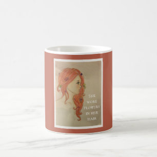 Sie trug Blumen im Haar Kaffeetasse