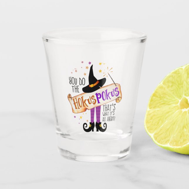Sie tun den Hokus Pokus Hexenmagic ID982 Schnapsglas (Vorderseite)
