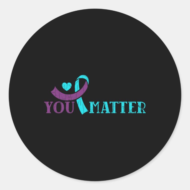 Sie tun Matter Happy Suicide Prevention Awareness  Runder Aufkleber (Vorderseite)
