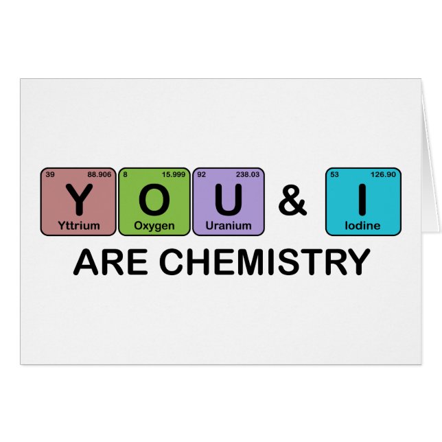 Sie u. ich sind Chemie-periodische Tabellen-Liebe (Vorderseite (Horizontal))