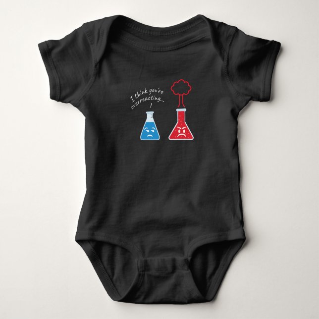 Sie überreagieren die Chemie Baby Strampler (Vorderseite)