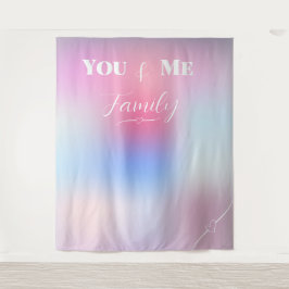 Sie und ich Familie Moderne Farben Wandteppich