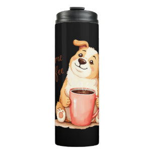 Sie und ich Kaffee - Niedlich Corgi & Cosy Brew Thermosbecher