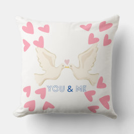 Sie und ich Liebe taubt Design aus Kissen