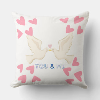 Sie und ich Liebe taubt Design aus Kissen