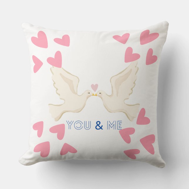 Sie und ich Liebe taubt Design aus Kissen (Vorderseite)