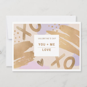 Sie und ich Liebe XOXO Valentinstag-Karte Einladung
