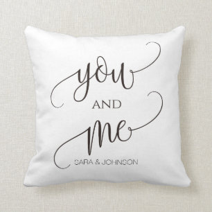 Sie und ich, personalisiertes Hochzeitsgeschenk Kissen