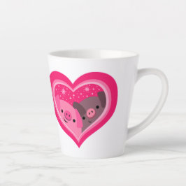 Sie und ich (Schweine mit Niedlichem Cartoon) Milchtasse