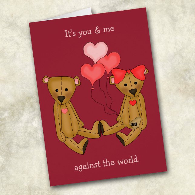 Sie und ich Teddy Bears Valentine Card (Von Creator hochgeladen)