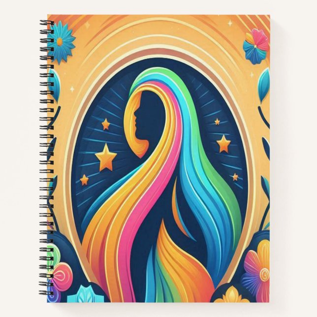 Sie verändert die Inspirierend Spirale der Welt Notizbuch (Vorderseite)