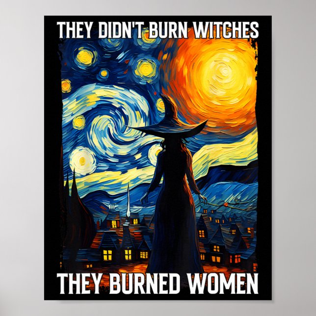 Sie verbrannten Hexen und verbrannten Frauen Fraue Poster (Vorne)