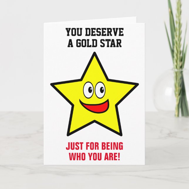 Sie verdienen eine Gold-Star-Liebe und Wertschätzu Karte (Vorderseite)
