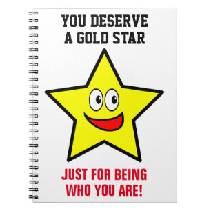 Sie verdienen einen Gold Star Notizblock