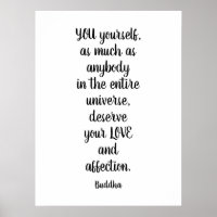 Sie verdienen Liebe Buddha Zitat