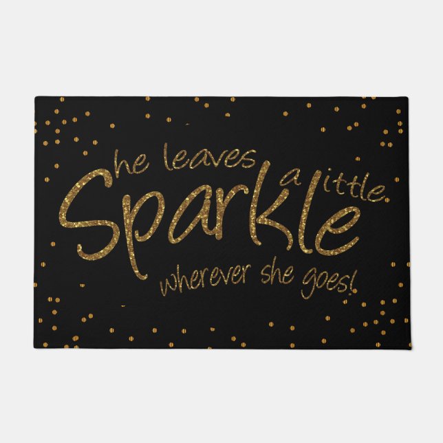 Sie Verlasse ein bisschen Sparkle Fußmatte (Vorderseite)