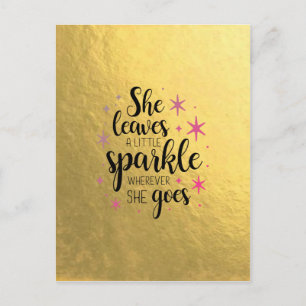 Sie Verlasse ein bisschen sparkle Postkarte