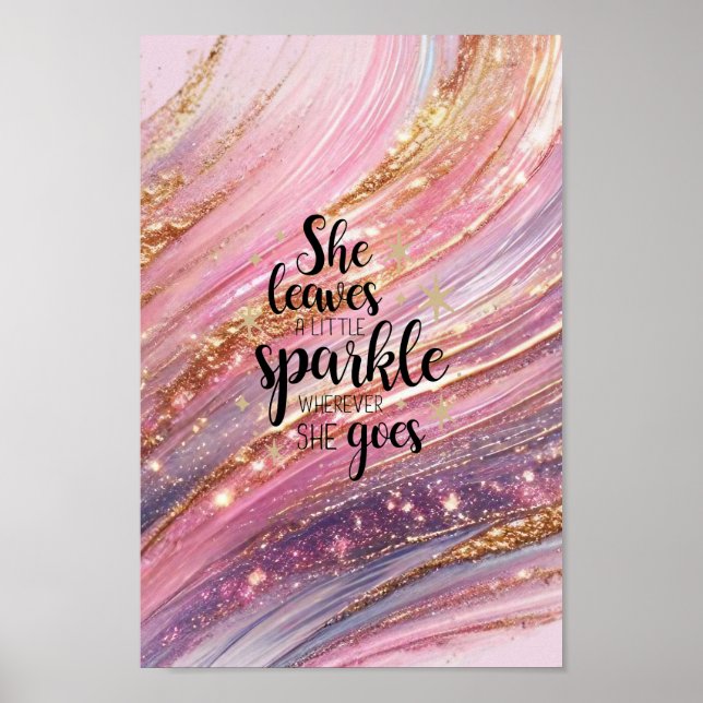 Sie Verlasse ein wenig spärliche Pinselstriche & G Poster (Vorne)