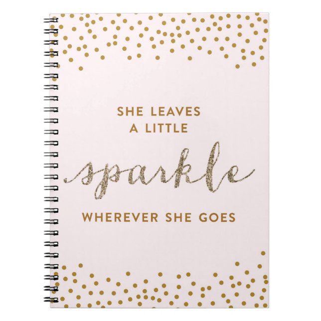 Sie Verlasst ein kleines Sparkle-Notebook Notizblock (Vorderseite)
