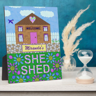 Sie verscheucht Woman Cave Garden Hut Individuelle Fotoplatte