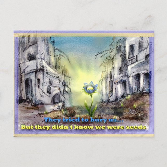 Sie versuchten uns zu begraben. Aber wir waren Sam Postkarte (Vorderseite)