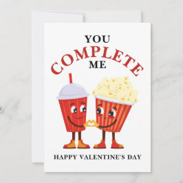 Sie vervollständigen mich Popcorn Soda Pub Valenti Feiertagskarte
