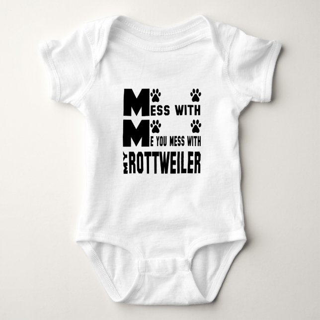 Sie verwirren mit meinem Rottweiler Baby Strampler (Vorderseite)