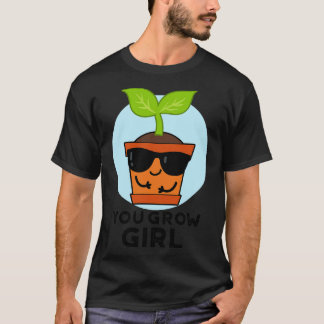 Sie wachsen Mädchen Niedliche Pflanze Puff 1 T-Shirt