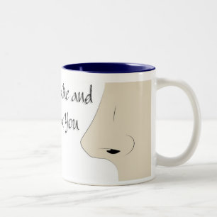 Sie wählen mich aus und ich wähle Sie aus Zweifarbige Tasse