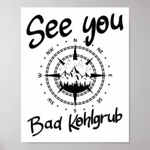 Sie wandern Bad Kohlgrub Deutschland Urlaub Ski C Poster