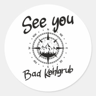 Sie wandern Bad Kohlgrub Deutschland Urlaub Ski C Runder Aufkleber