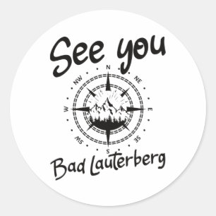 Sie wandern Bad Lauterberg Deutschland Urlaubsskif Runder Aufkleber