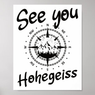 Sie wandern Hohegeiß Deutschland Urlaub Ski Comp Poster