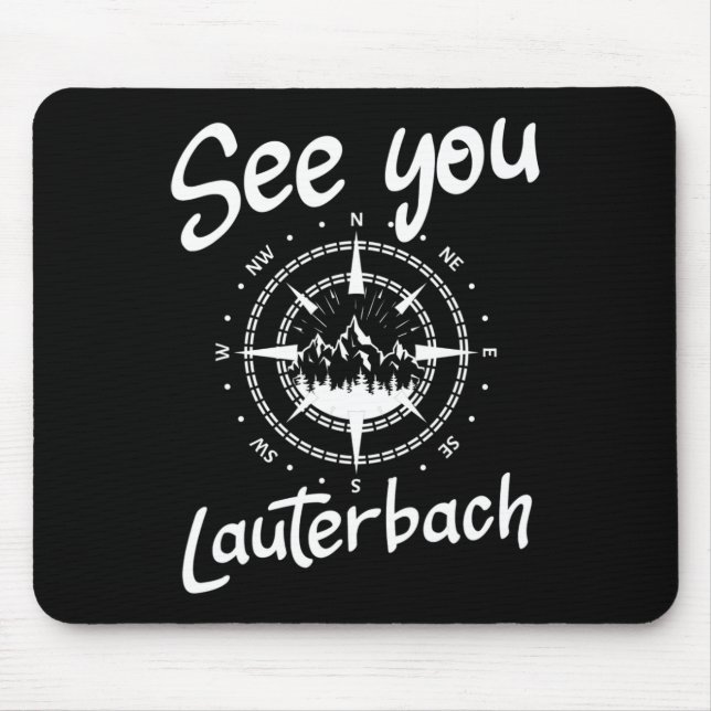 Sie wandern Lauterbach Deutschland Urlaub Ski Com Mousepad (Vorne)