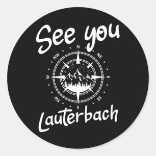 Sie wandern Lauterbach Deutschland Urlaub Ski Com Runder Aufkleber
