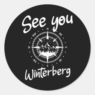 Sie wandern Winterberg Deutschland Urlaub Ski Com Runder Aufkleber