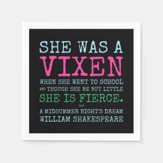 SIE WAR EIN VIXEN Cocktail Napkins Serviette