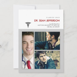 Sie waren gerahmt Caduceus Medical Abschluss Einladung