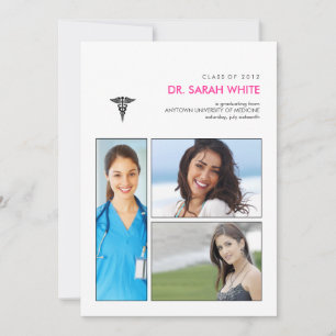 Sie waren gerahmt Caduceus Medical Abschluss Inv Einladung