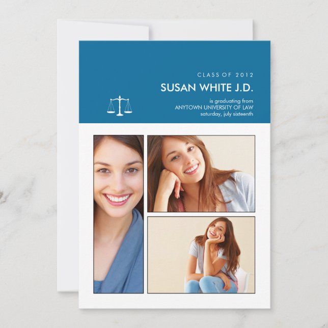 Sie waren gerahmten Abschluss Einladung (Vorderseite)