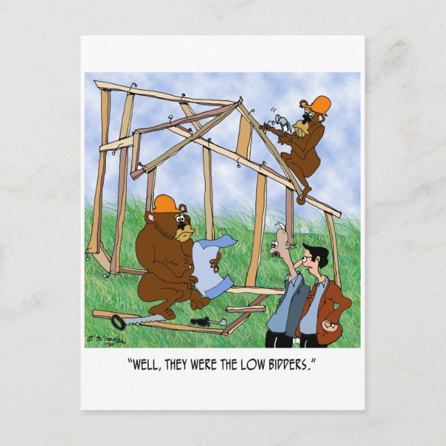 Sie waren niedrige Bieter Postkarte (Vorderseite)