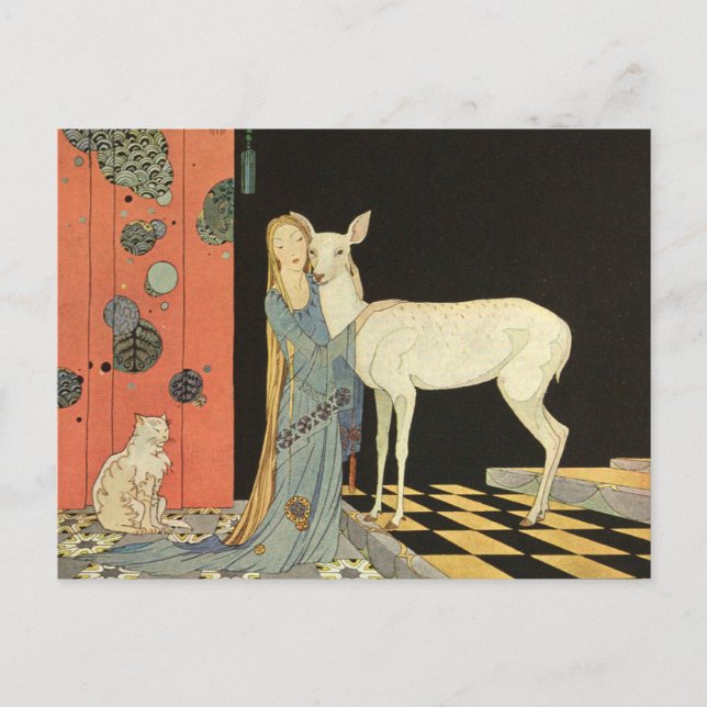 Sie warf ihre Arme um den Hals von Bonnie-Biche Postkarte (Vorderseite)