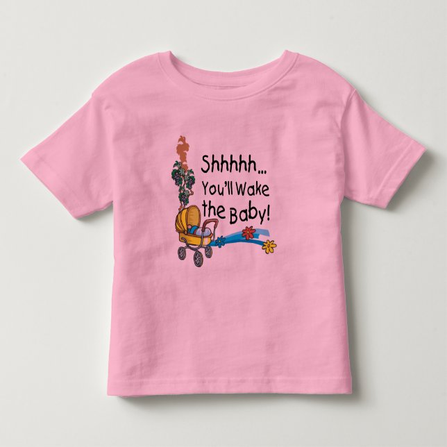 Sie Weckte das Baby Kleinkind T-shirt (Vorderseite)