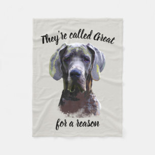 Sie werden aus einem Grund Great genannt, Dane Dog Fleecedecke