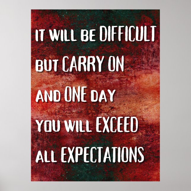 Sie werden die Erwartungen übertreffen Poster (Vorne)