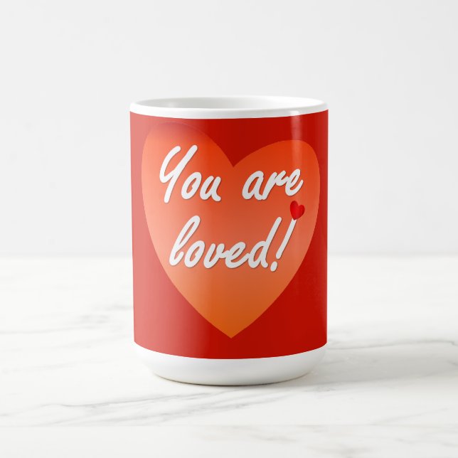 Sie werden geliebt kaffeetasse (Mittel)