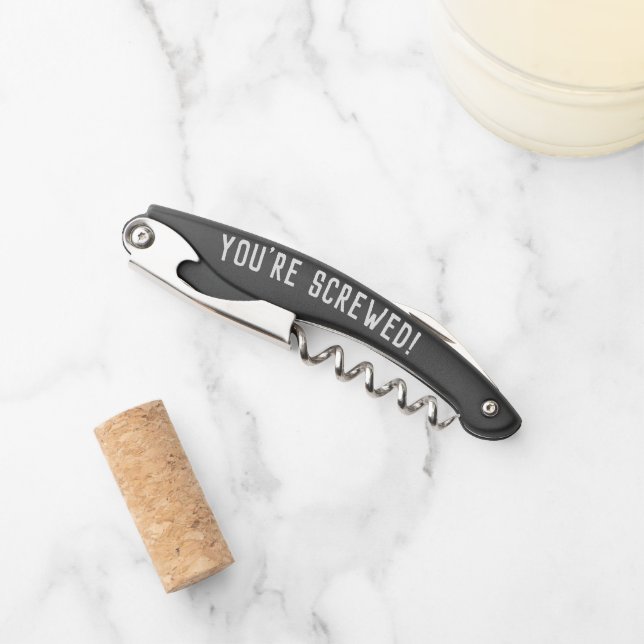 Sie werden geschraubt! Korkenzieher (Vorderseite)