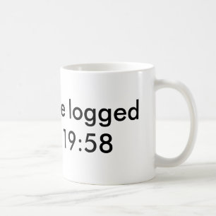 Sie werden heraus im 19:58 aufgezeichnet kaffeetasse