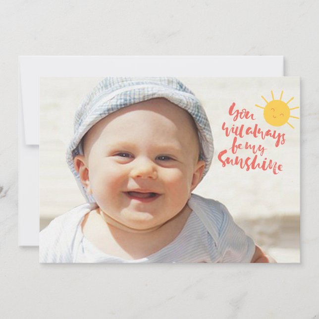 Sie werden immer meine Sonnenschein-Foto-Einladung Einladung (Vorderseite)